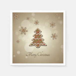 Gingerbread Christmas Tree Napkin