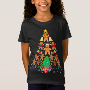 Gingerbread Christmas Tree Xmas PJs Pyjamas T-Shirt