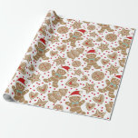 Gingerbread Christmas Wrapping Paper<br><div class="desc">Cute gingerbread wrapping paper for kids and adults. Playful cookie design with cute gingerbread men,  heart and round shaped cookies. Gingerbread cookie wrapping paper coordinates with the Christmas cookie collection.</div>