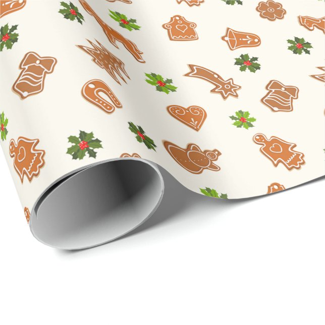 Gingerbread Christmas Wrapping Paper (Roll Corner)