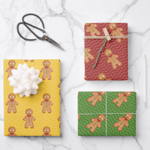 Gingerbread Christmas Wrapping Paper Sheets