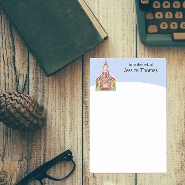 Gingerbread Church Personalised Post-it Notes (Creator Uploaded)