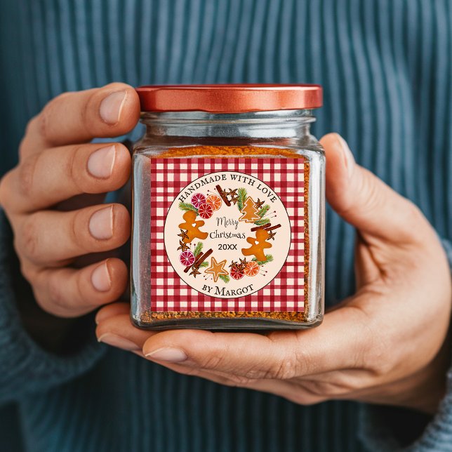 Gingerbread Citrus Cookie Spice Handmade Christmas Square Sticker (Creator Uploaded)