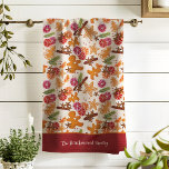 Gingerbread Citrus Spice Christmas Add Family Name Tea Towel<br><div class="desc">This sweet design was created using my Scandinavian inspired cookies shaped like a gingerbread man, a Christmas tree, and a star surrounded by citrus, dried spices, greenery, and berries that evoke the feel of a warm cottage kitchen at grandma's filled with the scents of holiday baking! . Find more coordinating...</div>