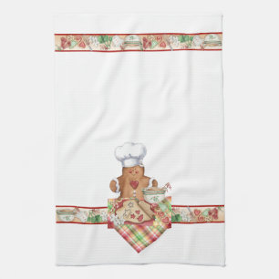 Gingerbread Cookie Baker Chef Kitchen Towel