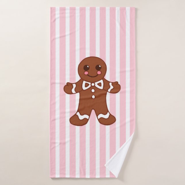Gingerbread Cookie Bath Towel (Bath Towel)
