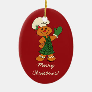 Gingerbread Cookie Ceramic Tree Decoration