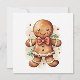 Gingerbread Cookie Christmas Card