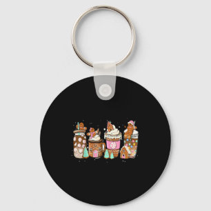 Gingerbread Cookie Christmas Coffee C Latte Drink  Key Ring