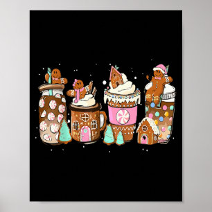 Gingerbread Cookie Christmas Coffee C Latte Drink Poster