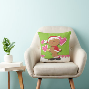 Gingerbread Cookie Christmas Cushion
