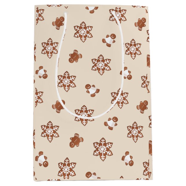 Gingerbread Cookie Christmas Gift Bag (Front)