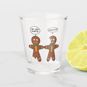 Gingerbread Cookie Christmas Humour Shot Glass