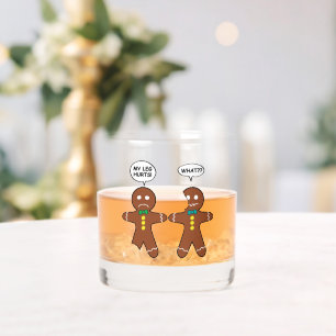 Gingerbread Cookie Christmas Humour Whiskey Glass
