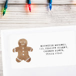 Gingerbread Cookie Christmas Return Address Label<br><div class="desc">This gingerbread cookie return address label features a watercolor gingerbread man cookie.
Easily customisable.
Original Watercolor © Michele Davies.</div>
