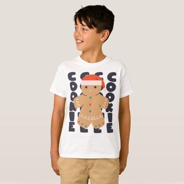 Gingerbread Cookie Christmas T-Shirt (Front Full)