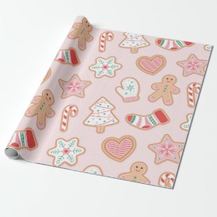 Gingerbread Cookie Delight Pattern Wrapping Paper