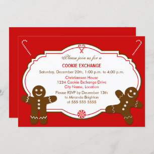 Gingerbread Cookie Exchange Party Invitation