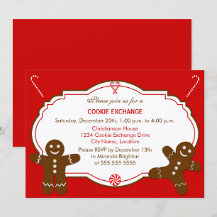 Gingerbread Cookie Exchange Party Invitation