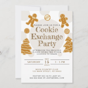 Gingerbread Cookie Exchange Party Invitation