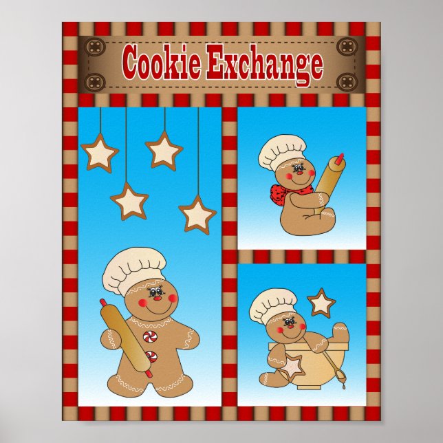 Gingerbread Cookie Exchange Poster (Front)