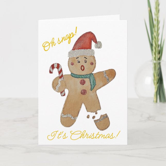 Gingerbread Cookie Holiday Card (Front)