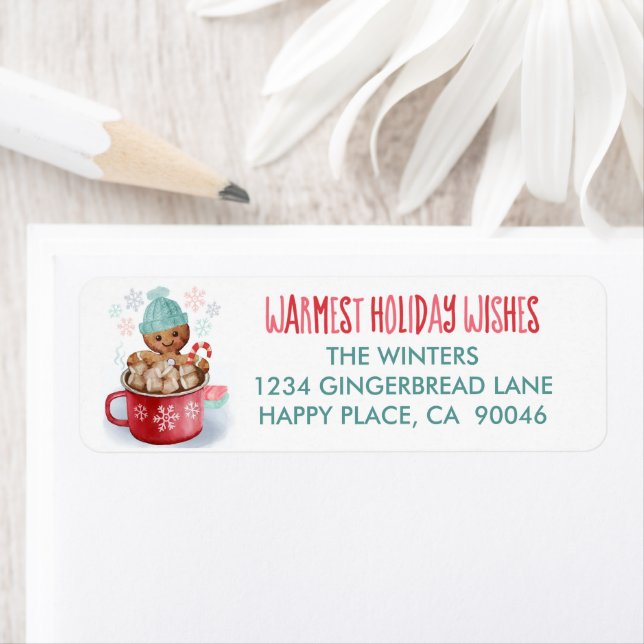 Gingerbread Cookie Hot Chocolate Christmas Address (Insitu)