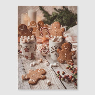 Gingerbread Cookie-Hot Cocoa 5" x 7" Magnetic Card