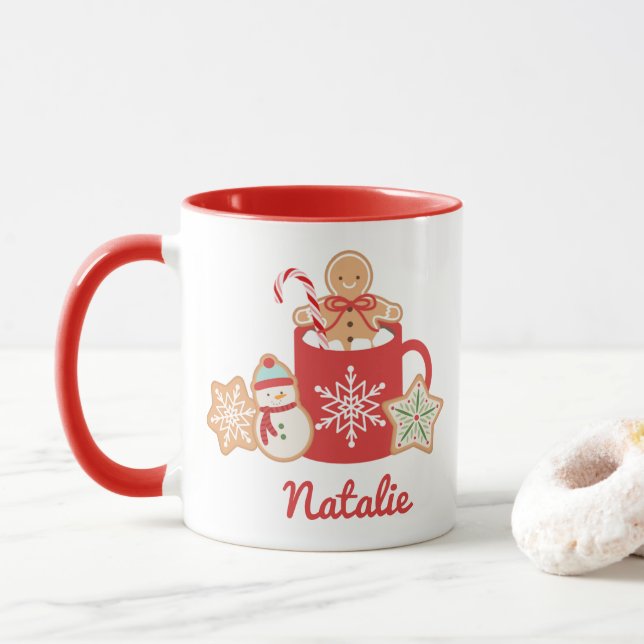 Gingerbread Cookie | Hot Cocoa Mug (With Donut)