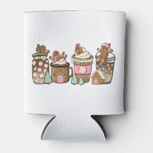 Gingerbread Cookie In Hot Cocoa Christmas Lovers Can Cooler