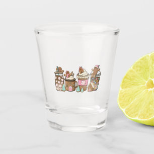 Gingerbread Cookie In Hot Cocoa Christmas Lovers  Shot Glass