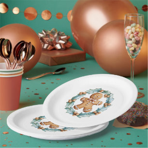 Gingerbread Cookie in Wreath Paper Plate