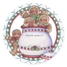 Gingerbread Cookie Jar Label - From the Kitchen of
