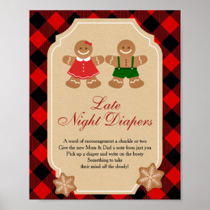 Gingerbread Cookie Late Night Diapers Sign