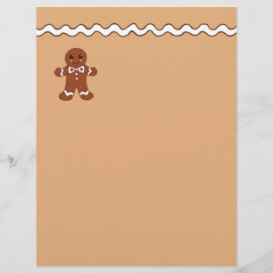 Gingerbread Cookie Letterhead Paper