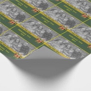 Gingerbread Cookie Men Holiday Photo Personalised Wrapping Paper