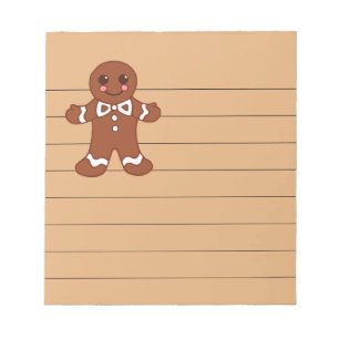 Gingerbread Cookie Notepad 