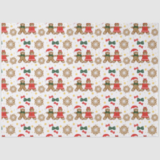 Gingerbread Cookie Pattern Christmas Tissue Paper