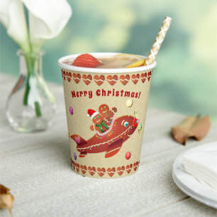 Gingerbread Cookie Plane & Xmas Train Paper Cups