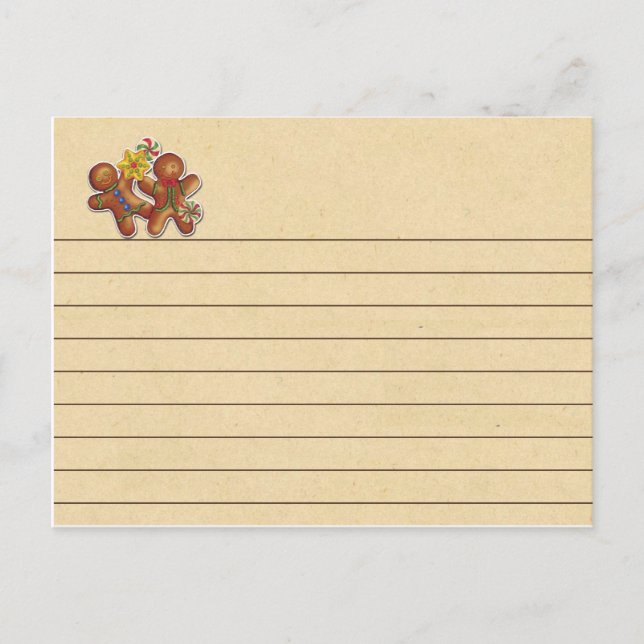 Gingerbread Cookie Recipe Card (Front)