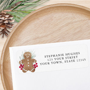 Gingerbread Cookie Return Address 