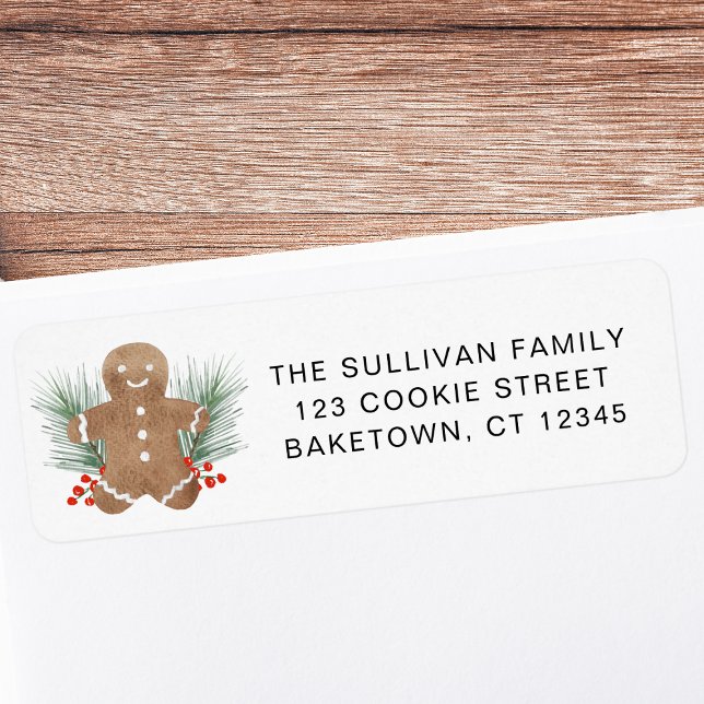 Gingerbread Cookie Return Address  (Creator Uploaded)