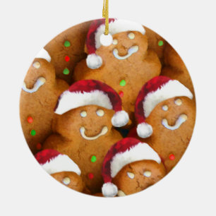 Gingerbread Cookie Santa Xmas Ornament