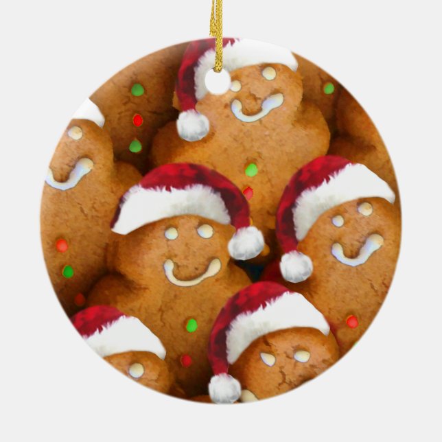 Gingerbread Cookie Santa Xmas Ornament (Back)