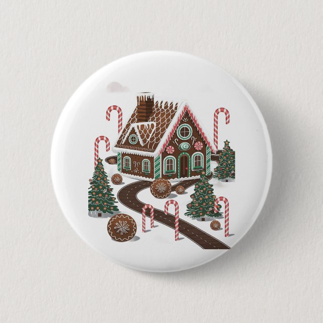 Gingerbread Cookie Wonderland 6 Cm Round Badge (Front)
