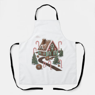 Gingerbread Cookie Wonderland Apron