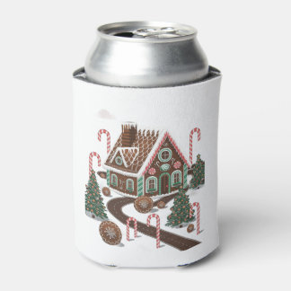 Gingerbread Cookie Wonderland Can Cooler