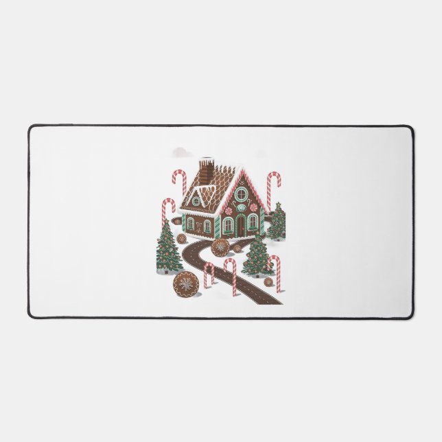 Gingerbread Cookie Wonderland Desk Mat (Front)