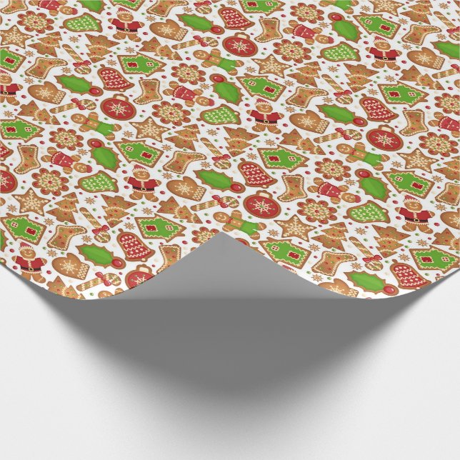 Gingerbread Cookie Wrapping Paper (Corner)