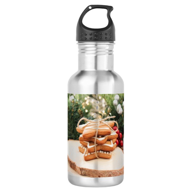 Gingerbread Cookies 532 Ml Water Bottle (Front)